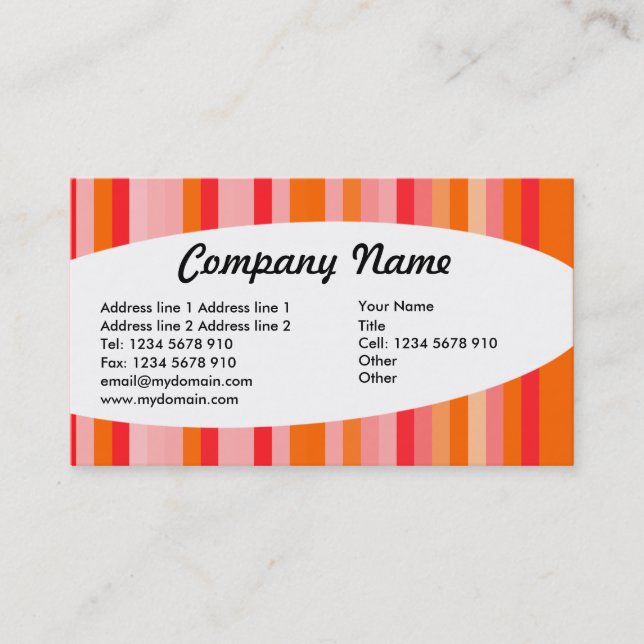 Eliptical - Stripes 01 Business Card (Front)