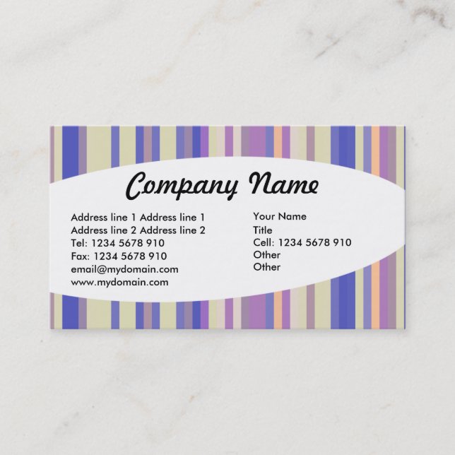 Eliptical - Stripes 08 Business Card (Front)