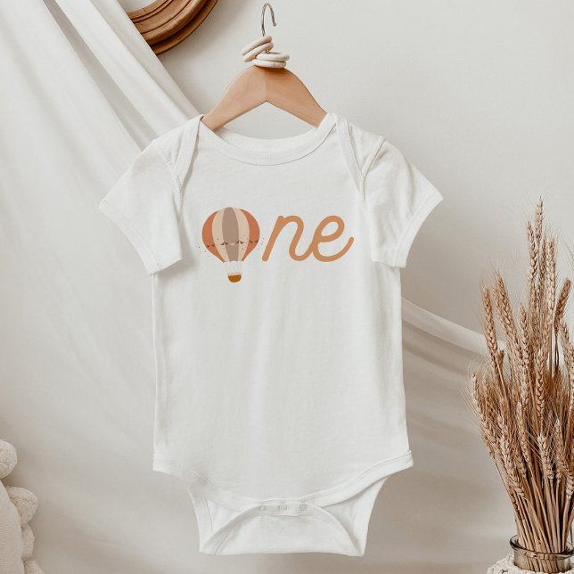 ELISA Terracotta Hot Air Balloon ONE 1st Birthday Baby Bodysuit (Creator Uploaded)