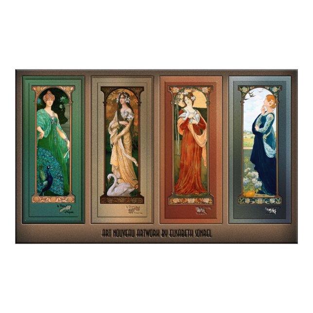 Élisabeth Sonrel Art Nouveau Maiden Bird Series Photo Print (Front)
