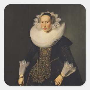 Elisabeth van der Aa, 1628 Square Sticker