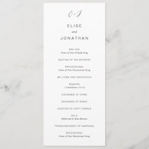 Elise Elegant Wedding Program