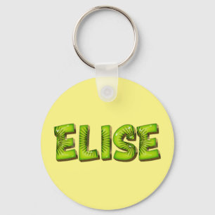 Elise Name Kiwi Design Key Fans Ring