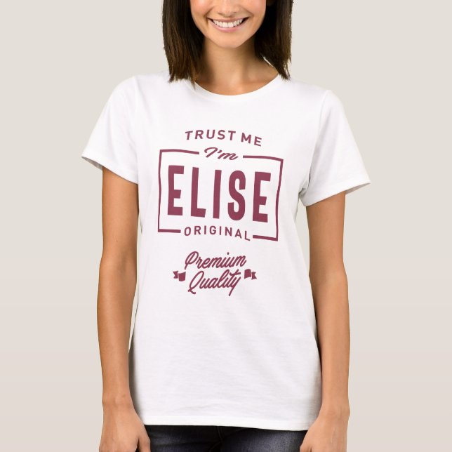 Elise Personalised Name Birthday Gift T-Shirt (Front)
