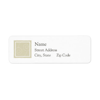 Elise - Tan Return Address Label