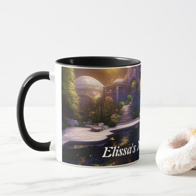 Elissa's Morning Brew Personalised Customisable Mug (With Donut)