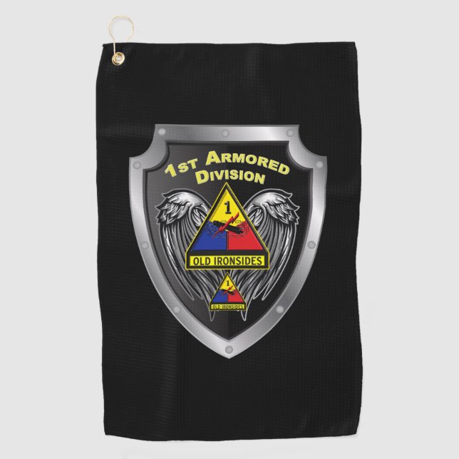 Elite 1st Armored Division “Old Ironsides” Golf Towel (Front)