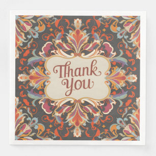 Elite baroque style thanksgiving thank you napkin