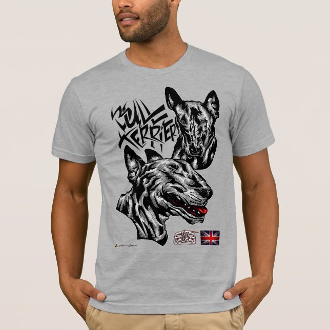 ElitE Bull Terrier Thinking Heads T-Shirt (Front)