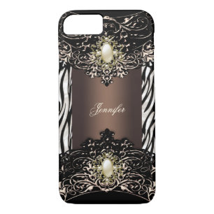 Elite Chocolate Zebra Black Pearl Brown 2 iPhone 8/7 Case