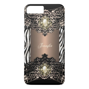 Elite Coffee Zebra Black Pearl Brown 3 iPhone 8 Plus/7 Plus Case