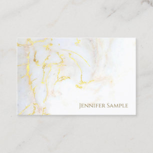 Elite Gold Marble Plain Elegant Golden Modern Chic Business Card