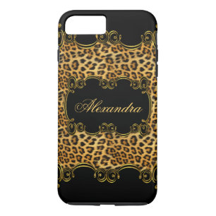 Elite Regal Leopard Gold Black animal print 2 iPhone 8 Plus/7 Plus Case