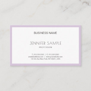 Elite Sleek Design Trendy Violet Purple Luxury Business Card