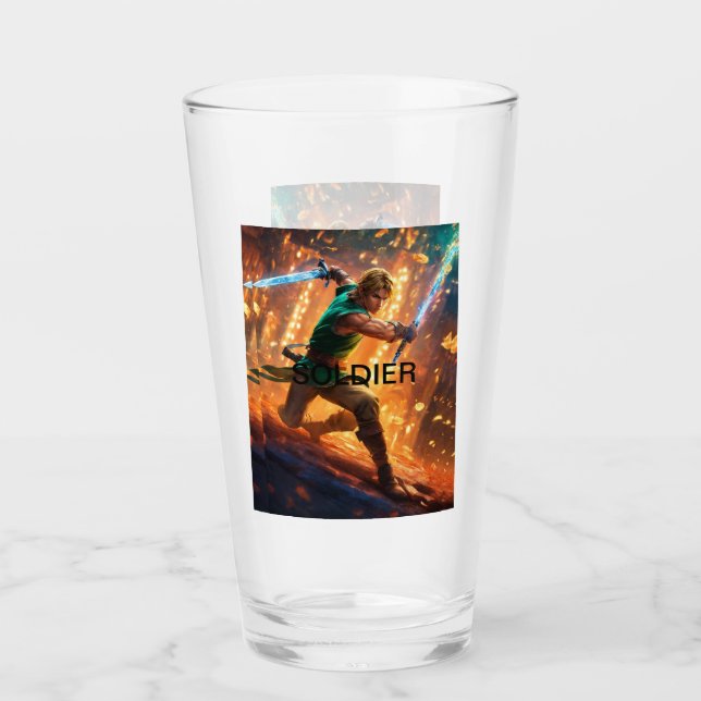 Elite Soldier Glass Tumbler (Front)