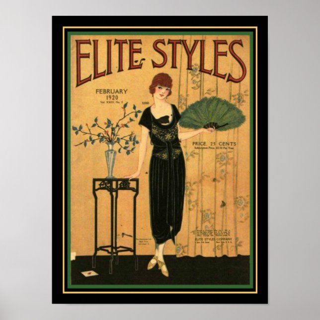 Elite Styles Art Deco 1920 Cover 12 x 16 Poster (Front)