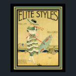 Elite Styles Art Deco 1920 Cover 16x20 Poster<br><div class="desc">Nice,  Art Deco Beach Scene Cover for Elite Styles ca. 1920</div>