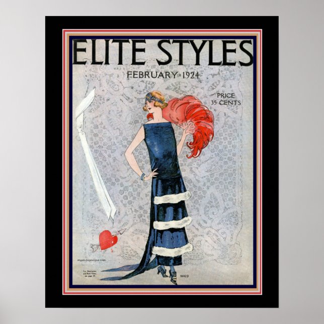 Elite Styles Art Deco 1924 Cover 16x20 Poster (Front)