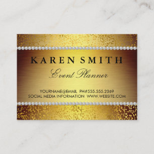 Elite VIP Luxe Golden / Gold Speckles Business Card