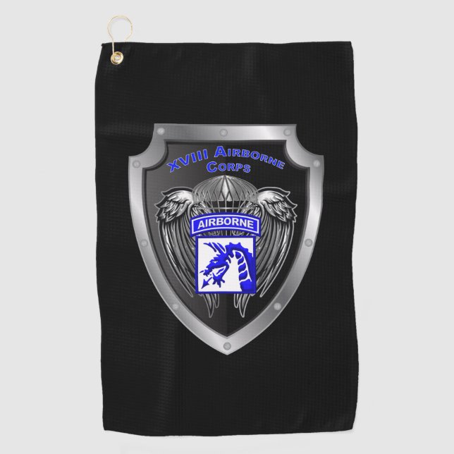 Elite XVIII Airborne Corps Golf Towel (Front)