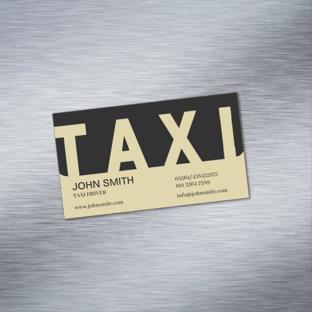 EliteTaxi Driver Magnetic Business Card (In Situ)