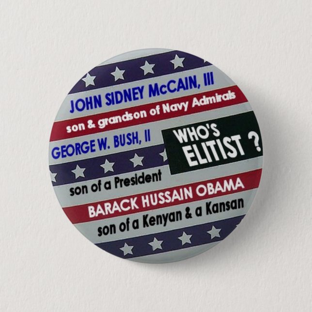Elitist Stars & Stripes Button (Front)