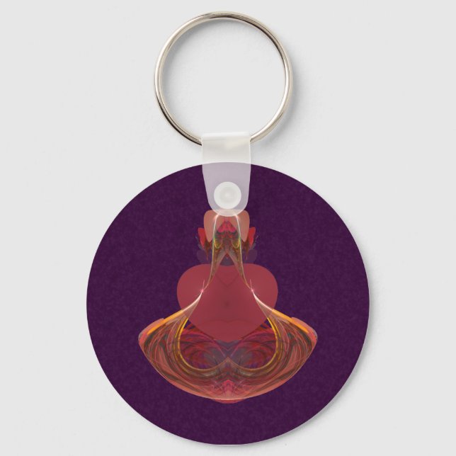 Elixir of Love Potion Bottle Fractal Key Ring (Front)