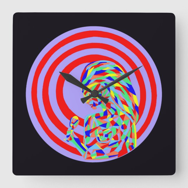 Elixir Square Wall Clock (Front)