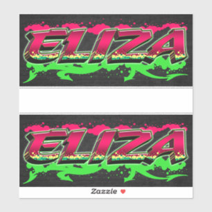 Eliza Vorname Name Graffiti Aufkleber Sticker