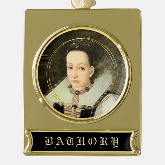Elizabet Bathory Goth Banner Ornament (Front)
