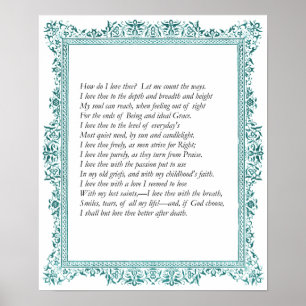 Elizabeth Barrett Browning - 43 Poster