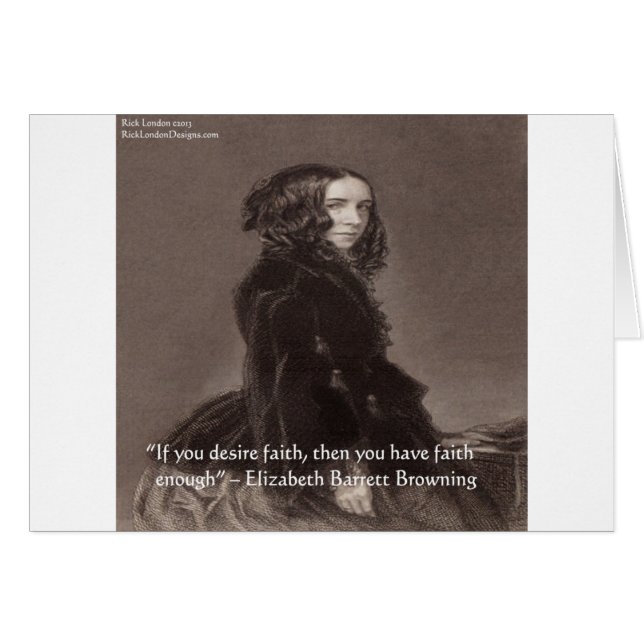 Elizabeth Barrett Browning Faith Desire Quote (Front Horizontal)