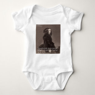 Elizabeth Barrett Browning Faith Desire Quote Baby Bodysuit