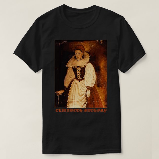 Elizabeth Bathory Countess Vampire Goth Graphic  T-Shirt (Design Front)