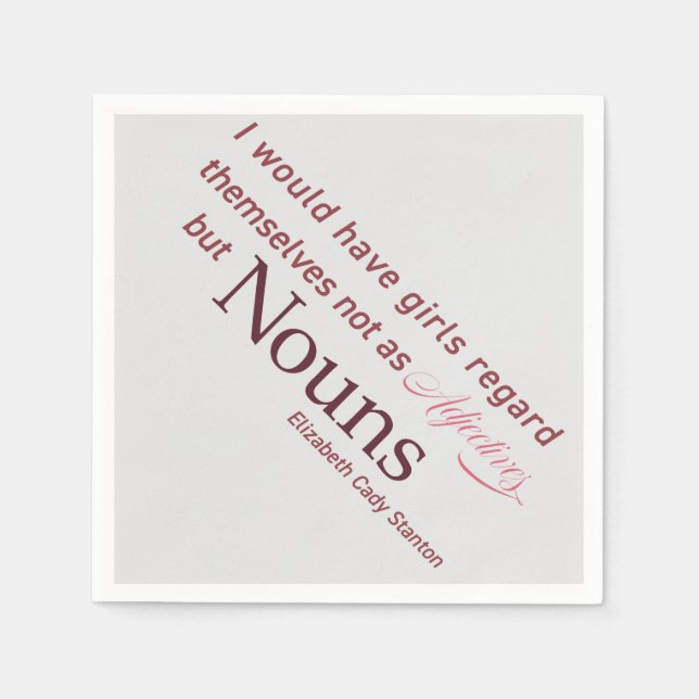Elizabeth Cady Stanton Quote Napkin (Front)