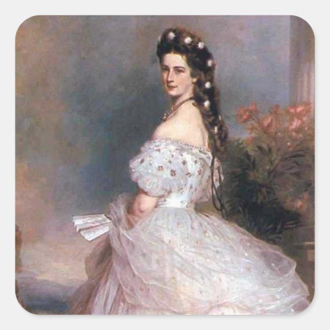 Elizabeth , Empress of Austria, 1865 Square Sticker (Front)