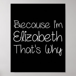 Elizabeth Funny Personalised Birthday Women Name G Poster