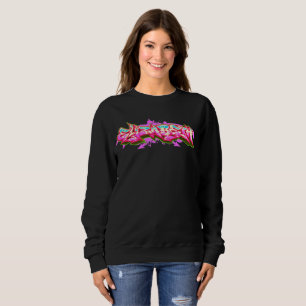 Elizabeth Graffiti Black Streetwear Sweatshirt