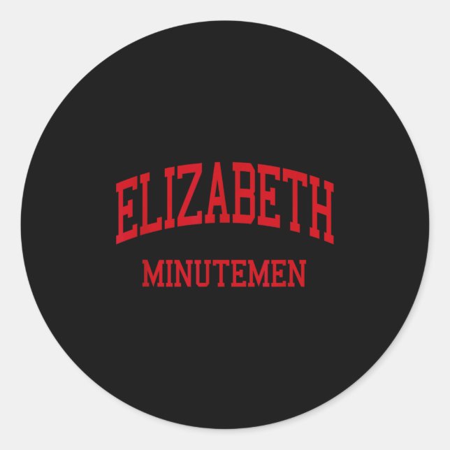 Elizabeth High School Hs Elizabeth Nj Retro  Classic Round Sticker (Front)