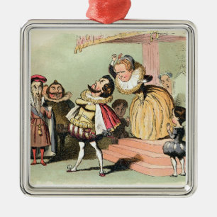 Elizabeth I (1533-1603): with Robert Devereux, 2nd Metal Ornament