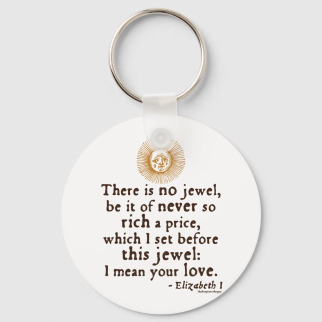 Elizabeth I "Golden Speech" Quote Key Ring (Front)