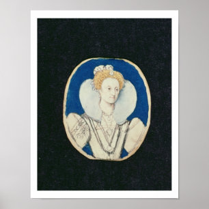 Elizabeth I, miniature portrait, (unfinished) Poster