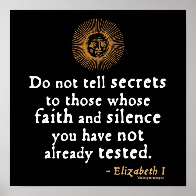 Elizabeth I Quote on Trust Poster (Front)