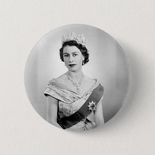 Elizabeth II queen of England 6 Cm Round Badge