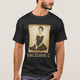 Elizabeth Ii Vintage Retro God Save The Queen Uk M T-Shirt