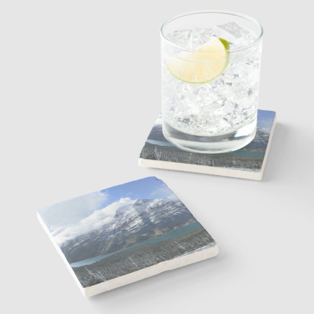 Elizabeth Lake 5 - Glacier National Park Stone Coaster (Side)