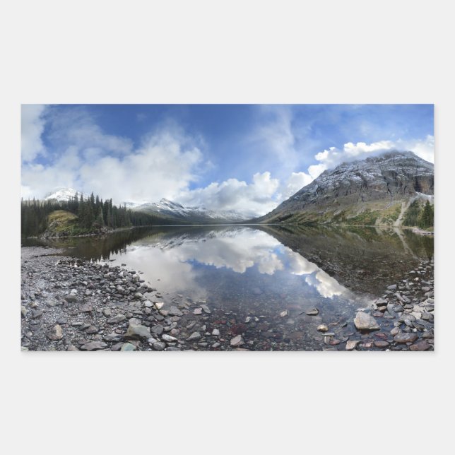 Elizabeth Lake - Glacier National Park Rectangular Sticker (Front)