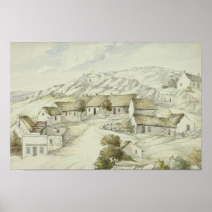 Elizabeth Murray - Kilkenny Village from the Rocks Poster