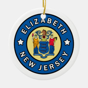 Elizabeth New Jersey Ceramic Ornament