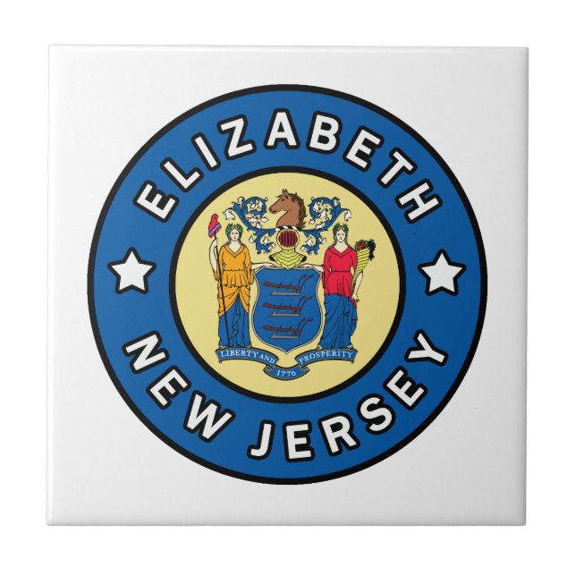 Elizabeth New Jersey Ceramic Tile (Front)